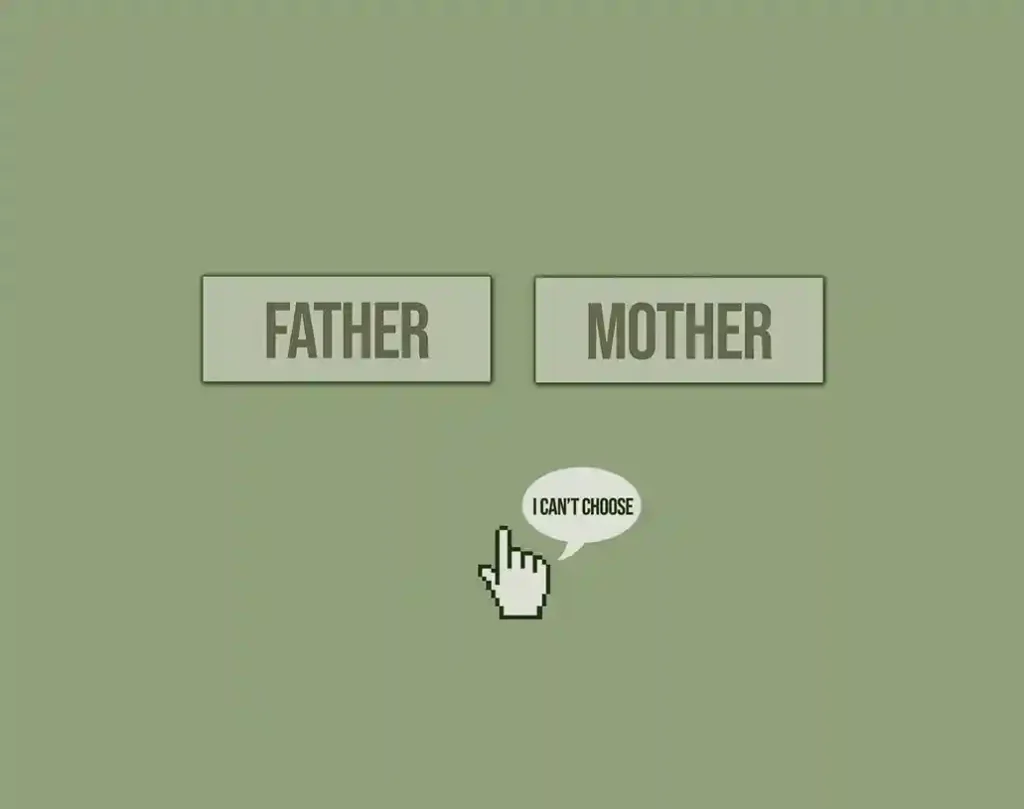 Grafik zum Loyalitätskonflikt bei Trennung: Kind kann nicht zwischen Vater und Mutter wählen – Trennungsbegleitung im TZB Göppingen